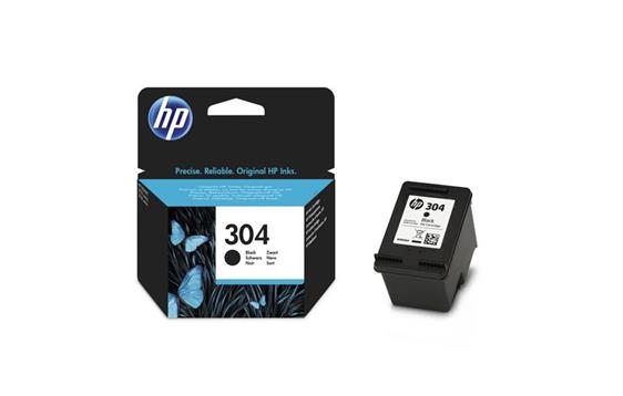 147274 HP N9K06AE#UUS Blekk HP N9K06AE serie 304 sort Blekkpatron til HP Deskjet 3720/3730